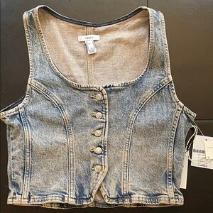 Forever 21 Denim Button-Up Vest